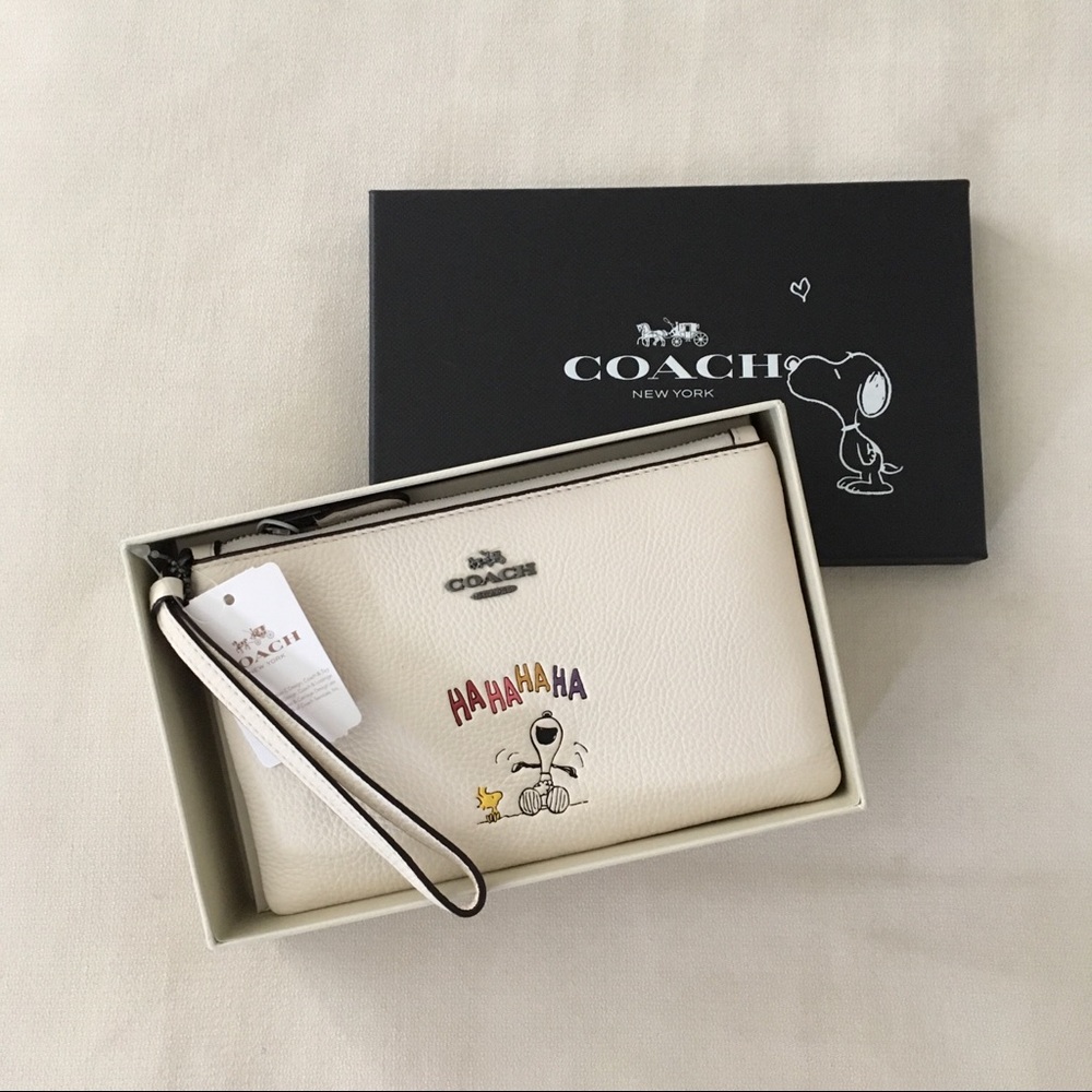 Coach Peanuts Snoopy Wristlet